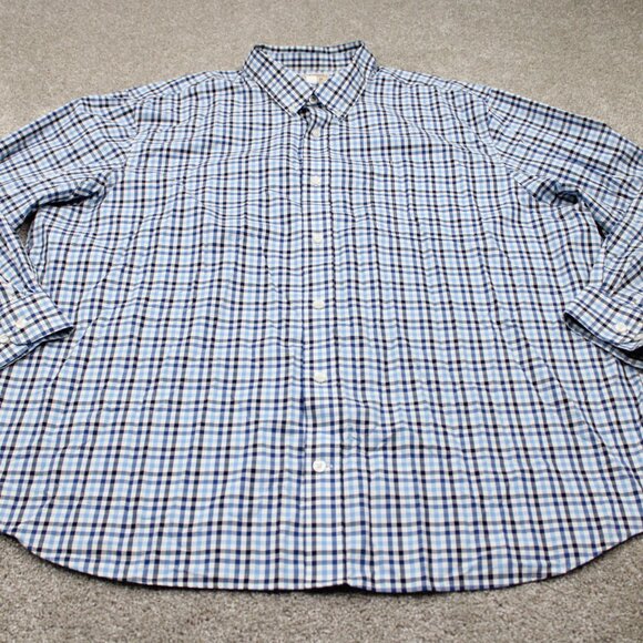 Duluth Wrinklefighter Shirt Adult 3XL XXXL Blue/White Checkered L/S Button Up - Picture 2 of 12